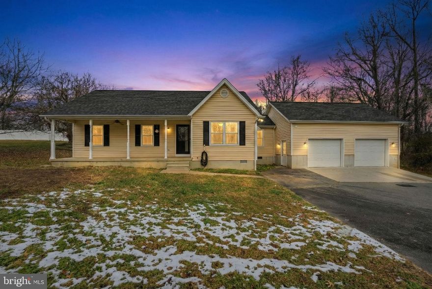 One-level living on land with no HOA. Situated on 2.01 acres, this well-maintained home offers space, privacy, and peace while still being conveniently located near Fredericksburg.

Inside, you’ll find 3 bedrooms and 2 full baths across a functional, easy-living layout. The cozy living room features a fireplace that sets the tone, while the separate kitchen and spacious dining room provide plenty of room for everyday living and gatherings. The home has a warm, inviting feel that makes it easy to picture creating lasting memories.

Outside is where this property truly shines. Enjoy a large front porch, expansive front and back yards, and a fenced backyard perfect for pets or play. The oversized attached two-car garage offers excellent space for storage, hobbies, or recreational equipment. An underground propane tank is located outside the garage.

Major updates provide peace of mind for the next owner, including a new septic system (2020), roof (2021), attic insulation (2021), washer and dryer (2021), water heater (2021), windows (2021), dishwasher (2021), HVAC system with crawl space insulation completed by the HVAC company (2022), oven and microwave (2022), refrigerator (2022), exterior doors (2023), and a new sink (2025). The roof, windows, and doors include guaranteed transferable warranties.

**2nd Fridge, Riding Lawn mower, Snow Blower, Ring Doorbell , & TVs Convey if desired!!

This home combines the charm of country living with extensive updates, all just 15 minutes from the VRE station and Historic Downtown Fredericksburg, and approximately 25 minutes from Dahlgren.
A rare opportunity for one-level living on acreage with no HOA. Schedule your showing today before it’s gone.