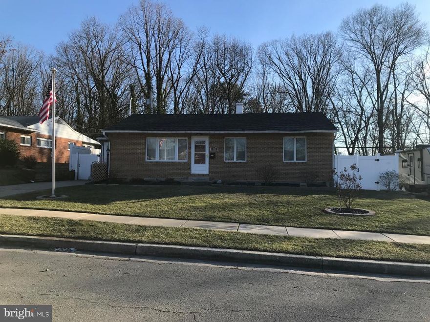 Honey your Home, this remodeled rancher in Woodcroft offers lots of living space with 4 bedrooms and 2 full baths.  With large addition the living room, family room and den offer an open floor plan and plenty of space.  You'll love that there is a bathroom on each floor and the natural light in the large family room with cathedral ceilings, new flooring,  ss appliances, granite counter tops in the remodeled kitchen.  The home is virtually maintenance free with trexs deck off the kitchen.  You are ready to relax or entertain with the hot tub and above ground pool.  Both in working order just waiting for you.  You will be surprised with all this home offers, it is your forever home.  Close to 695, White Marsh and Towson.