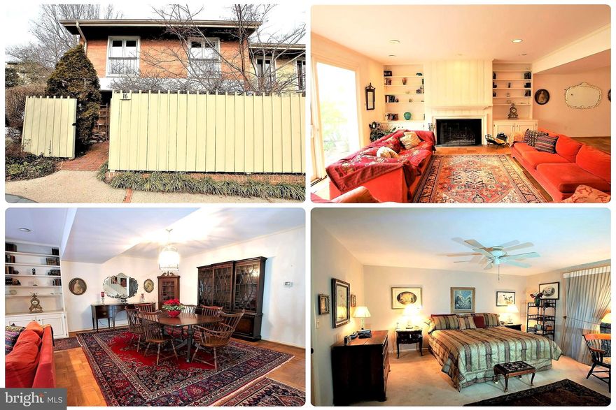 RARELY AVAILABLE END OF GROUP IN SOUGHT AFTER CROSS KEYS. 3 BEDROOMS 2 1/2 BATHS, WOOD BURNING FIREPLACE, RECESSED LIGHTING, BUILTINS, LOTS OF CLOSET SPACE. BRICK PATIO BACKS TO PRIVACY WALL, OUTSIDE STORAGE AREA. NEW ROOF 2021. PARKAY FLOORING. HOUSE NEEDS COSMETIC UPDATING. PRIMARY BEDROOM HAS DRESSING AREA AND FULL BATH WITH DOUBLE SINKS AND SHOWER STALL. LIGHT AND BRIGHT THROUGHOUT. ENJOY ALL THE CROSS KEYS AMENITIES!