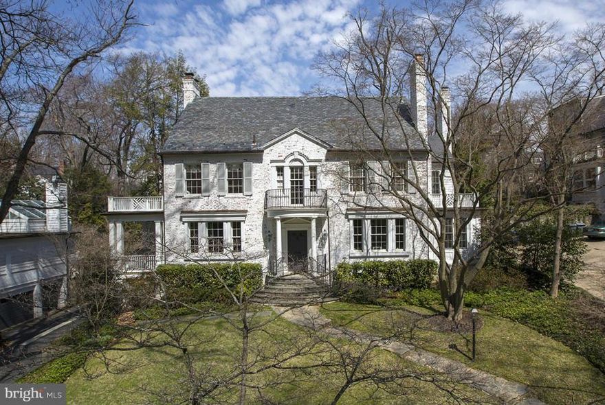 Totally restored w/ 2-story addition, brick Colonial on one of the most sought after blocks in Spring Valley. No Detail Overlooked. Principal Rms of Grand Scale for formal entertaining & comfortable family living. Luxurious Owner Ste w/ 5 additional BR Suites. LL Recreation Areas & 3-car Gar. Large 12,800 SF lot w/ level rear garden & terrace that walks out from Living Rm & Family Rm.