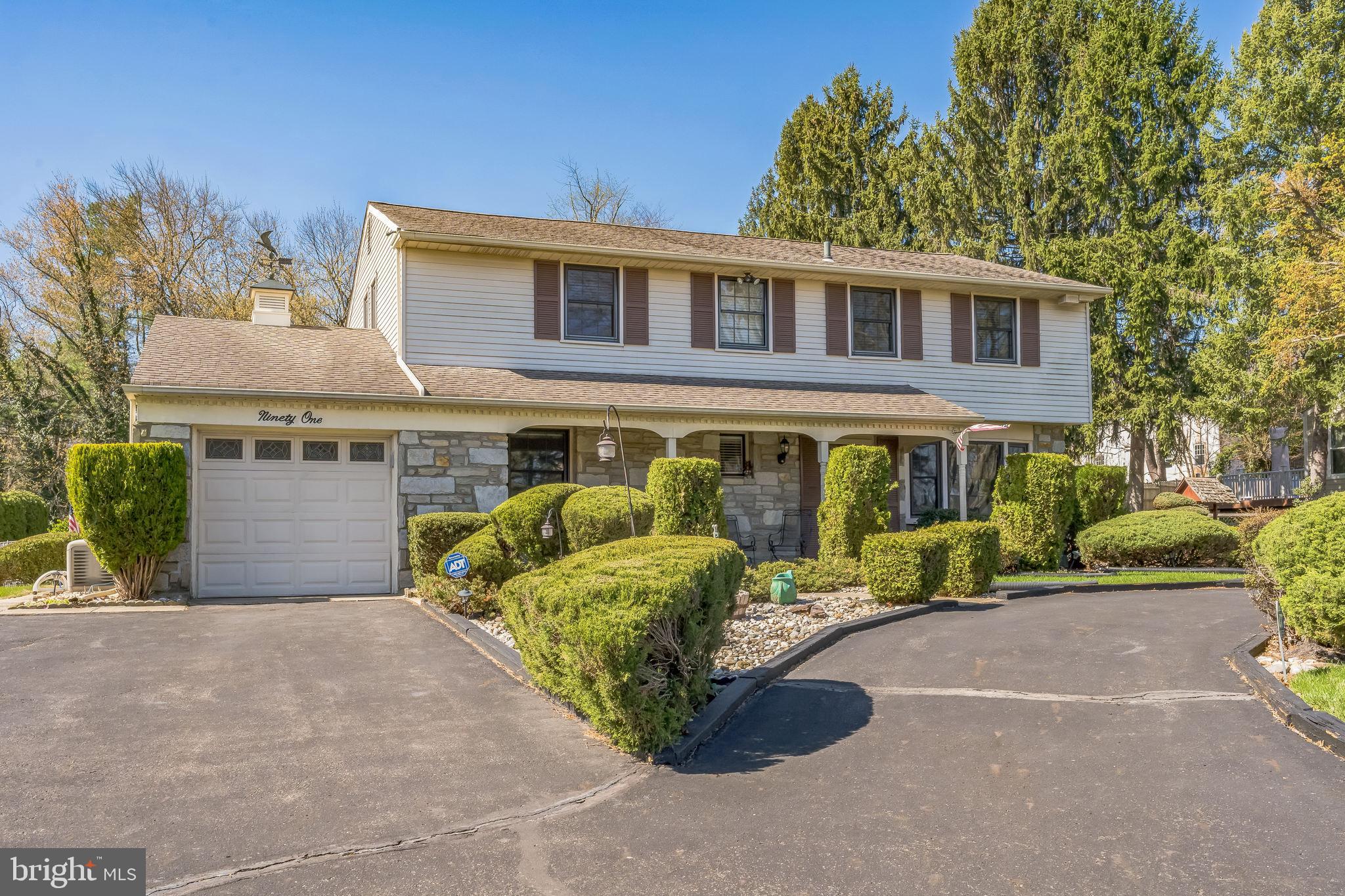 This exquisite residence, located in the highly sought-after neighborhood of Churchville, presents an inviting ambiance. Upon entry, one is greeted by a foyer embellished with elegant wainscoting trim. To the left, a formal dining room awaits, while directly ahead lies a spacious living area that seamlessly connects to multiple sunrooms. The property is adorned with authentic hardwood floors throughout, enhancing its timeless appeal. At the core of the home is a chef's kitchen, outfitted with modern appliances, stylish tile flooring, and sophisticated corian countertops. This culinary space is conveniently adjacent to a generous gathering room, which boasts a striking wall-to-wall stone fireplace—an ideal setting for entertaining guests. The owner's suite features a recently renovated bathroom, an expansive walk-in closet, and a tranquil tub room designed for relaxation. The second floor is completed by three additional bedrooms and a well-appointed hall bathroom. The finished basement offers versatile space, making it perfect for a game room or fitness area. Additional features include a whole-house backup generator, a one-car garage, gas heating, recessed lighting, and a spacious patio that leads to a built-in swimming pool. The expansive backyard, complemented by a shed and mature trees, fosters an enjoyable outdoor environment. A sizable porch and a circular landscaped driveway further enhance the property's curb appeal, creating a striking entrance. This location is characterized by convenience, with Council Rock Schools in close proximity and easy access to shopping, dining, major highways, train stations, and airports. This home is undoubtedly deserving of a visit.