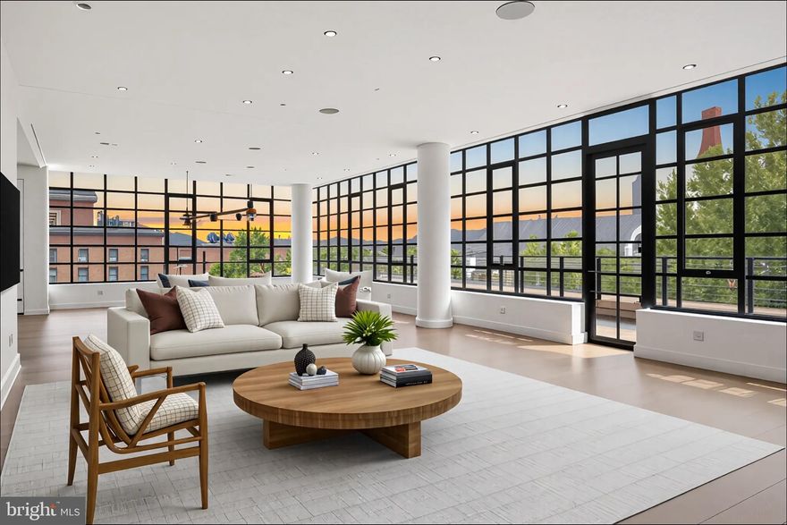 Experience riverfront living at its finest in this remarkable Georgetown penthouse, where walls of glass frame sweeping Potomac views and an open layout flows seamlessly to a private terrace. The gourmet kitchen centers around a striking stone island, complemented by a custom wood-paneled office, four private bedroom suites, and three separate entrances for ultimate convenience and privacy. This exclusive seven-residence building offers amenities designed for both luxury and wellness, including a rooftop pool with grilling area, a fully equipped fitness center, concierge service, a state-of-the-art fresh air filtration system, extra storage, and secure garage parking for four vehicles.