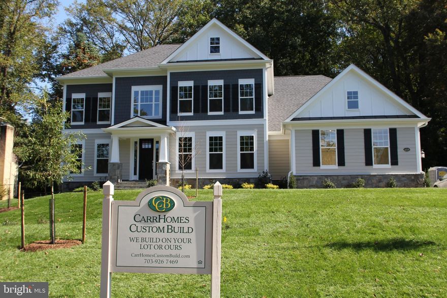 Move in ready!  Built by CarrHomes Custom Build.  Located on a beautiful and quiet 1/2 acre homesite, this magnificent home backs to woods and is conveniently located off Rt 29 in Fairfax with easy access to Rt66, Fairfax County Parkway, and Rt 50. This Craftsman style Oakton model features a 3-car side entry garage, 4 bedrooms/5.5 baths, a gourmet chef's kitchen with an enormous island, granite counters, maple cabinets, SS  appliances, and a built-in Monogram refrigerator.  A spacious, light-filled morning room located off of the kitchen is the perfect spot to enjoy family dinners.  The main level is made for entertaining with 11 ft beamed ceilings in the family room, formal living and dining rooms, and an impressive two-story foyer.  Working from home? It will be a treat in the light-filled study with views of the woods in the backyard.   Hardwood floors on the main level, Owners Suite, and upper hallway.  At the end of the day, you can unwind and relax in the oversized Owner's Suite with a generous sitting area, custom walk-in shower, and two walk-in closets.  All secondary bedrooms have large walk-in closets and private bathrooms with granite countertops.  The lower level includes a huge rec room and full bath. —Final Sales Price contingent upon if Purchaser selects additional options with Builder.