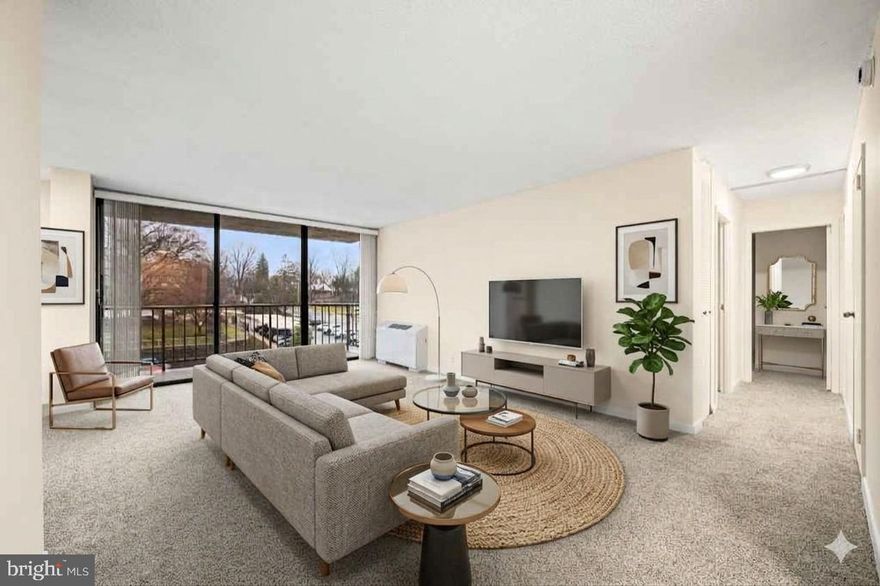 Welcome to a beautiful, move-in-ready, east-facing 2-bedroom, 2-full bathroom condominium at Strath Haven, a Gold Star Community recognized for excellence in management and maintenance. Filled with morning sun, this unit boasts an updated kitchen featuring hardwood cabinetry, stainless steel appliances, and a dual-fuel range with a gas cooktop and versatile electric oven, offering ample storage and generous counter space. The spacious living room is illuminated by a floor-to-ceiling glass wall, with a sliding door opening to a large private balcony—the perfect spot for your morning coffee or an end-of-day refreshment. The large primary bedroom includes extensive closet space and a full en suite bathroom with a walk-in shower. The well-sized second bedroom has easy access to the hall's full bathroom, which features a shower/tub combination. A convenient laundry closet houses a newer stackable washer and dryer. A valuable, coveted storage unit is also included with the condo. While these storage units can occasionally be sold between residents, they rarely change hands. Strath Haven has invested over $10 million in major capital improvements since 2014, enhancing both the building and its beautifully landscaped grounds. Enjoy a prime, walkable location with easy access to Swarthmore College, the Scott Arboretum, charming local shops, the regional train station, and the scenic Crum Woods walking trails. Your comprehensive monthly condo fee simplifies living by covering nearly all major expenses: electricity, gas, water, sewer, heating, air conditioning, building and grounds maintenance, an outdoor pool, library, meeting/hobby rooms, and a community van for local shopping. The only additional cost is cable/internet.