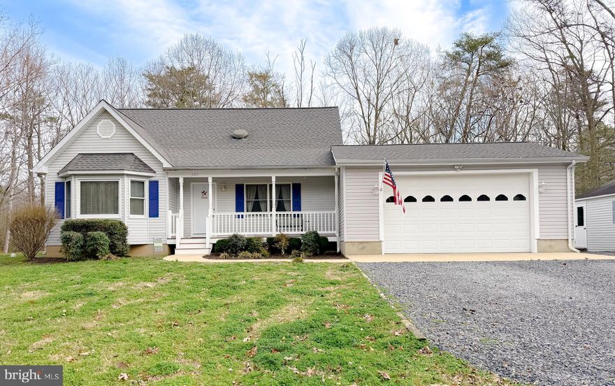 Huge Price reduction! Sellers are motivated! If you’re looking for a large private yard, and a beautiful move-in-ready home in an excellent location, you don’t want to miss this! 605 Planter’s Wharf Road in Lusby MD is New to the southern Maryland, Calvert County Market and is now available for showings! This charming 3-bedroom, 2.5 bath Cape Cod style home sits on a full Acre of Land in a small, secluded three house subdivision with No HOA known as Planters Ridge. There is an inviting front porch, as well as a new back deck with an attached screened-in porch for entertainment, overlooking most of the huge, wooded property line. Guest parking is no problem, and you can comfortably fit 10-12 vehicles. In addition to a large driveway, there is an oversized two-car attached garage and a large 12x20 Amish Built Shed with overhang for storage, which can accommodate another vehicle. The roof and the HVAC system are approximately 7 years old. Recent upgrades include a fresh coat of paint and new scratch less LVP flooring installed throughout. As you walk through the front door, you’ll be greeted by a large, cozy living room with a lot of natural sunlight followed by the Kitchen and dining area. The kitchen is spacious, provides ample counterspace and cabinets, and it has a brand-new refrigerator and microwave. There is a double wall oven as well, providing convenience and saving you time while cooking. Around the corner, you will find a laundry room followed by a half bath. The primary bedroom is conveniently located on the main level, is spacious and has its own private bathroom. Upstairs, you’ll find two additional good-sized bedrooms and another full bathroom and attic access. There is so much to love about this home! Don’t Wait! Schedule your showing today before it’s gone!