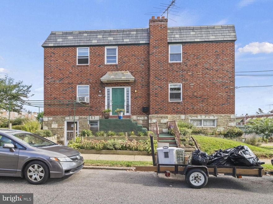 Well maintained, sunlight duplex in the well-located, desireable Tacony neighborhood of Philadelphia. Enter each unit into a spacious living room-dining room area. Updated kitchens with plenty of storage space are ready for you to prepare Sunday dinner. Down the hallway is the central full bath with tub/shower and classic tile surrounds. The Onwer's bedroom is unusually spacious and the closet space swallows both clothing and bedding. The second  bedroom (many other duplexes locally are only 1-bed) is also nice-sized. Owner has taken particular care of the landscape. On this corner unit with it's oversized yard, enjoy a fig tree, producing Italian plum and peach trees, along with concord grapes, rasberries and blackberries. All this while having the second unit pay your mortgage! Welcome home.