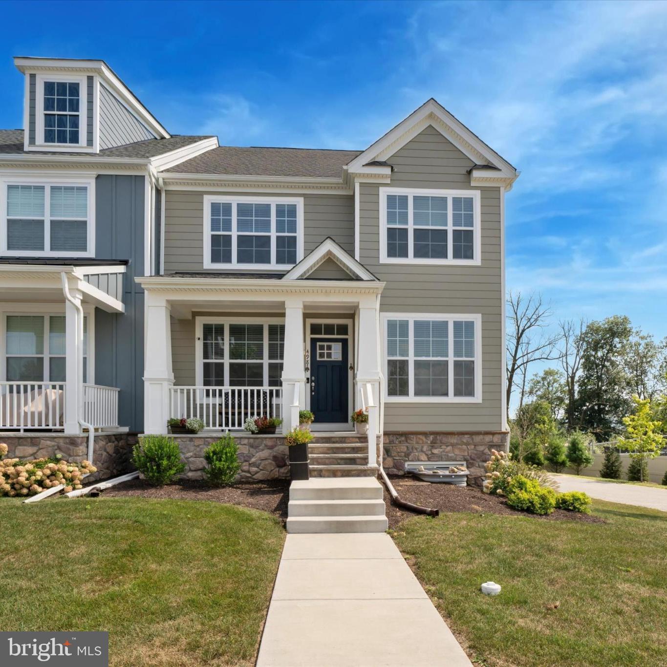 Welcome to this stunning 4-bedroom, 3-bath Craftsman-style end-unit townhome, perfectly situated in the quiet back section of the award-winning Spring Oak community. Built in 2023 and Energy Star Certified, this home offers plenty of thoughtfully designed living space, combining modern comfort, high-end finishes, and a true sense of neighborhood charm.
The open-concept main level features 9-foot ceilings, abundant natural light, and wide-plank engineered hardwood flooring throughout the entire first floor. At the heart of the home, the gourmet kitchen impresses with quartz countertops, 42" cabinetry, stainless steel appliances, a built-in microwave, and a large center island perfect for casual dining or entertaining. A sunny breakfast nook adds to the warm and welcoming feel. The first-floor guest suite offers privacy for visitors or flexible space for a home office.
Upstairs, the spacious primary suite includes a walk-in closet and large private bath, complemented by a third and fourth bedroom, a full hall bath, and a second-floor laundry room for ultimate convenience.
The finished basement extends your living space and includes a separate rough-in plumbing for a future bathroom, allowing you to create the perfect media room, home gym, or play area.
Exterior features include Hardie Plank siding on all sides, a hallmark of quality and durability. The location within the community is exceptional just steps from the brand new playground and basketball courts. The community itself is packed with resort-style amenities, including an in ground pool, fitness center, clubhouse, tennis courts and more. Low-maintenance living means lawn care, snow removal, and grounds upkeep are all handled for you.
Living in Malvern, PA offers the best of small-town charm and modern convenience. The historic downtown features boutique shops, local restaurants, and coffee houses. Outdoor enthusiasts will love nearby Valley Forge National Historical Park, the Chester Valley Trail, and Chester County’s scenic parks. Commuters enjoy quick access to the PA Turnpike, Routes 202 and 30, and SEPTA’s Paoli/Thorndale regional rail line for easy travel to Philadelphia.