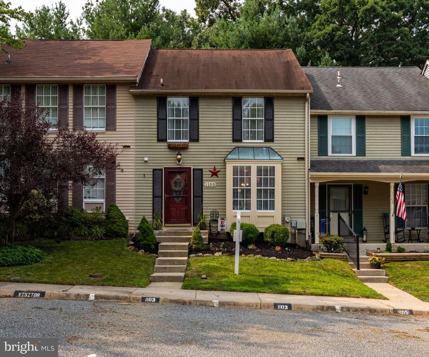PRICE IMPROVEMENT… motivated seller..1103 Oakwood lane Bel Air MD is a spacious townhome in Harford County. The home features many unique architectural features along with hardwood floors , finished basement with wood burning fireplace for entertaining. 3 full bedrooms including an owners suite with attached master bath. There is a deck overlooking the fenced back yard and private patio area with porch swing and landscaped yard.

This move in ready home and awaiting its next owner.