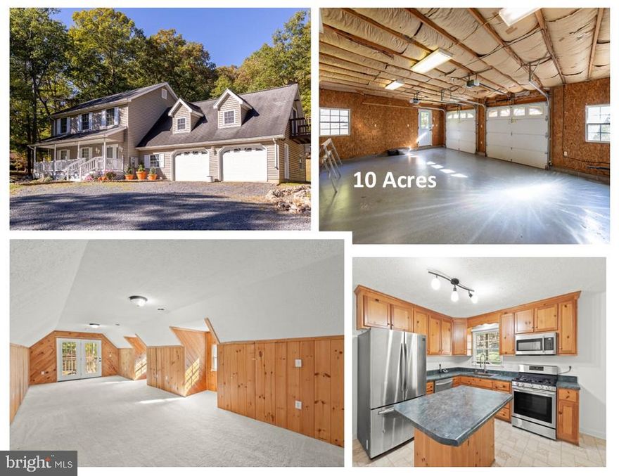 Nestled in a private, wooded area, this beautiful Colonial home offers the perfect blend of comfort and seclusion. With over 2,700 sq ft of finished living space, this property features 3 spacious bedrooms, a large bonus room over the garage and 2 1/2  bathrooms. The home includes an attached oversized 2-car garage and two large sheds, providing ample storage space. An outside wood stove can provide savings on heating bills. Situated on 10 acres of land, this property ensures plenty of privacy and tranquility. Ideal for those seeking a serene retreat away from the hustle and bustle.