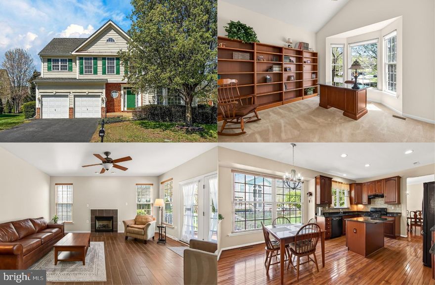 Located in the sought after Glenkirk Estates, this beautiful 4-bedroom, 3.5-bath Beazer Homes Chelsea II model is positioned on a premium level corner lot and delivers plenty of well-designed living space blending modern luxury and comfortable everyday living. Lovingly maintained by the original owners who also took great care to make the exterior low maintenance by adding PVC trim and a premium Trex deck with PVC railings.  Inside, rich hardwood flooring, an open floor plan with high ceilings, decorative moldings, fresh on trend neutral paint, chic upgraded lighting, and an abundance of windows are just some of the features that make this home special. ****** An open two-story foyer welcomes you, to the right, a library with a soaring cathedral ceiling and bay window makes a perfect home office. As you walk through the formal living room, elegant dining room, family room and kitchen, you will find a modern floor plan designed for both entertaining and serene relaxation. The kitchen is equipped with 42-inch wood cabinetry, gleaming granite counters, and modern black appliances. A center island with bar seating and a planning desk provide additional working surface, while the adjoining breakfast room is ideal for daily dining. The family room invites you to relax in front of the cozy gas fireplace, or step outside the French style door to the Trex deck and lush backyard, perfect for gatherings and simple relaxation. A powder room rounds out the main level. ****** Hardwood floors continue upstairs to the landing overlooking the foyer below. The light filled primary suite boasts a dramatic cathedral ceiling with lighted ceiling fan, walls of windows, room for a sitting area and walk-in closet. The ensuite bath with a cathedral ceiling features a dual sink vanity, water closet, sumptuous soaking tub, and glass enclosed shower. Three additional generously sized bedrooms share easy access to the hall bath with a dual sink vanity and tub/shower, while a laundry room with cabinets and utility sink on this level eases the daily task. The finished walk-up lower level features a spacious multipurpose recreation room with separate areas for games, media, and exercise and has French doors opening to wide walk-up to the backyard. A 3rd full bath adds convenience, while two unfinished areas provide loads of storage space and room to expand and finish to meet the demands of your lifestyle. ****** Minutes to Interstate 66, HOV lots make this a commuter's dream. A short drive also brings you dozens of shopping & dining options as well as a multiplex cinema, Lowes, Wegmans & nearby wineries/breweries. The HOA is only $340 quarterly and offers amenities such as a community center, outdoor pool and lush common grounds, walking trails and more. Glenkirk Estates offers a picturesque suburban lifestyle while being surrounded by nearby parks and nature. Come see all this wonderful stylish home in a spectacular location has to offer!