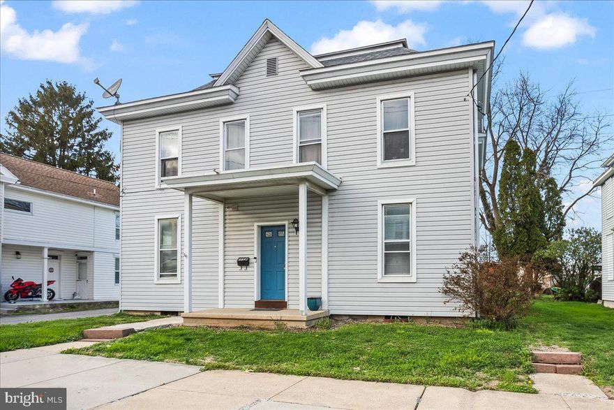 Come and check out this great 2 unit in Mount Joy borough. 1st floor apartment is a spacious 3 bedroom/1 bathroom unit with basement storage and a projected rent price of $1,500-$1,700 a month. The second floor apartment is 2 bedrooms/1 bath with a really nice attic for storage (or could be finished for another bedroom) and projected rent is $1,200 a month. There is separate electric meters, but the owner currently pays the gas heat for the building. This is a great opportunity to add 2 units to your portfolio or purchase a building to live in and have your mortgage paid with rental income! Newer roof. Window unit air conditioning. The 1st floor is vacant and the 2nd floor will be vacant by the end of May.