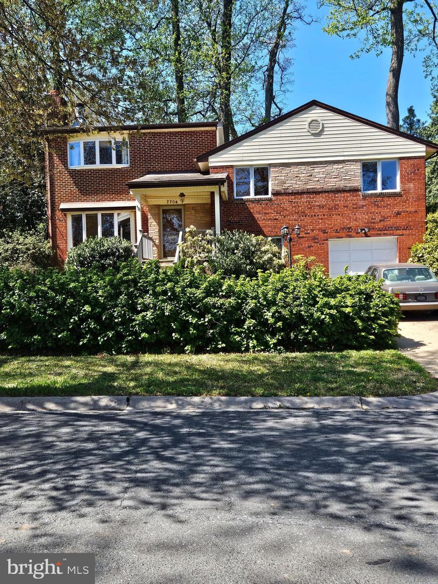 The property is sold as is and is an estate sale.
Main level has a living room with a fireplace, dining room, extended kitchen with granite counter tops, an island, plenty of cabinets, and several lazy Sussans. Also next to the kitchen, is jacuzzi room. Kitchen has an exit door to the large back yard deck. 
Moving on to the second floor, there is a master bedroom with full bath, and two additional bedrooms with a shared full bath in the hall. 
Moving up to the third level, we have another master bedroom with fireplace and another bedroom with skylight windows, and a shared full bath, with separate shower and bathtub. The additions to the property were done in 1984. the heating and air conditioning are dual systems.
Going down one level from the main level, we have the recreation room, half bath and a small room and entry to the one car garage.
Moving one more level down is a large basement.