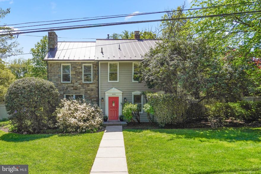 This is a unique opportunity for a buyer who wants to take working from home to the next level or for someone looking for a very nice guest house. Located in an enclave of homes off of Wilson Lane, this is a property that blends traditional with modern while offering plenty of flexibility for living in a beautiful setting. This property, formerly owned by a well-known Bethesda builder, was transformed by an addition that more than doubled the living space and by the creation of a detached 3-story 3-car garage and office space or guest house. For todayâs use, one could continue using the detached building as an office or possibly as an in-law apartment or rental. 

See 3-D tour or floorplan.  Main house has 4 bedrooms and 4 full baths.  Guest house/Accessory dwelling unit has at least 1 bedroom and 1 full bath plus office/living space.

The main level features double living rooms with fireplaces, a formal dining room with floor-to-ceiling windows, a full bath, family room with fireplace and French doors opening to the garden, a sunroom, and an open kitchen. The kitchen provides stainless appliances, breakfast bar, dining area, beverage drawers, wine cooler, and exceptional workspace. On the upper level, one finds three bedrooms, two baths, and a primary suite with soaring ceilings, double closets, and a full bath. The homeâs lower level is a cellar and well-suited for wine storage. The detached building has more than 1,800 square feet of space on three levels. It is separately metered for commercial electric use with four offices, a conference room, a full bath, kitchenette, and lots of storage.  Solar panels have been installed to reduce electric bills.