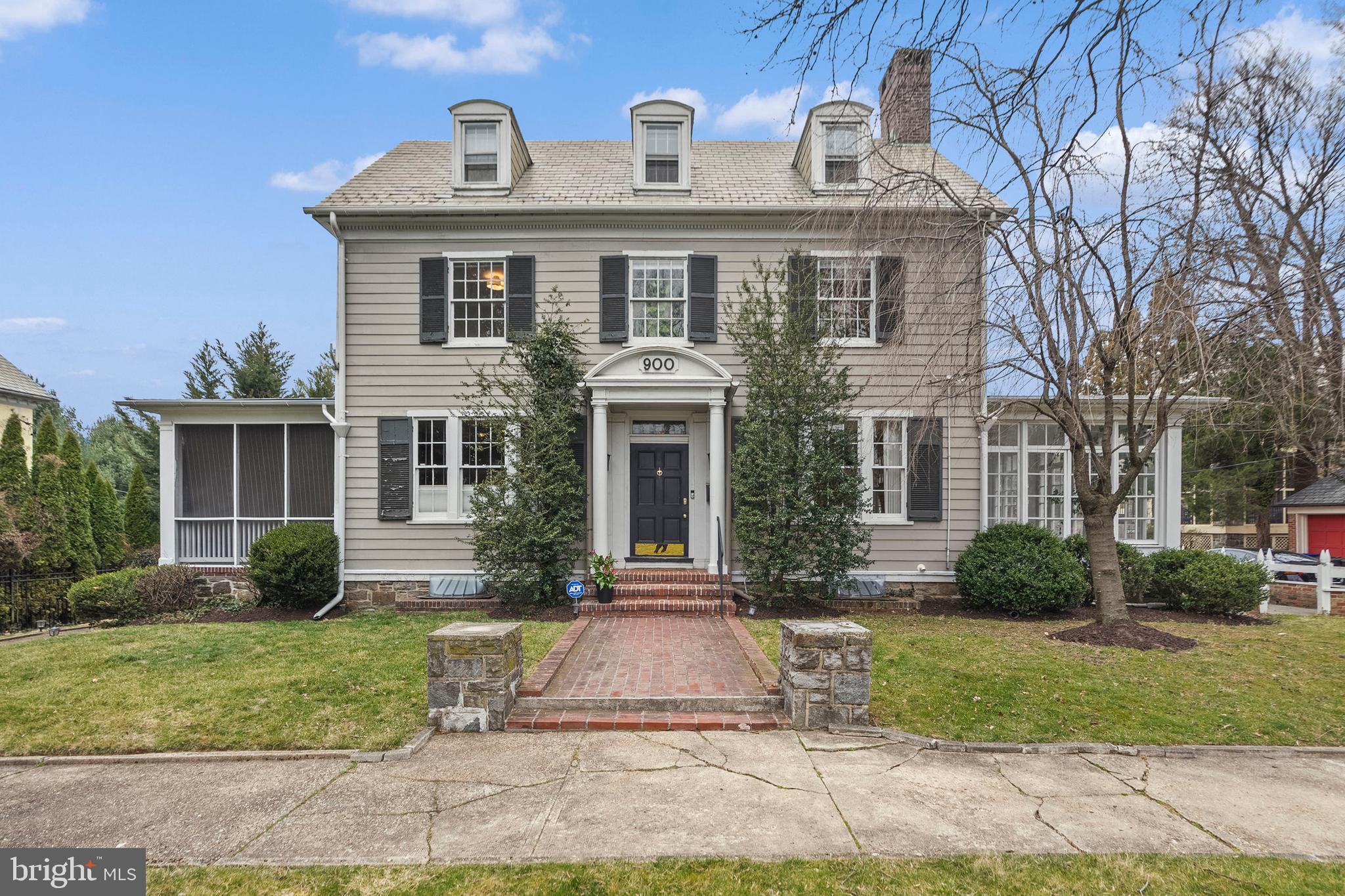Nestled in the heart of Roland Park, this stately 1923 home offers a perfect blend of historic charm and modern luxury. Situated on a .68-acre lot, this 5 bedroom, 3.5 bathroom home boasts over 3,700 finished square feet of thoughtfully designed living space. Original architectural details like inlaid hardwood floors, crown molding, and wainscoting harmonize with stunning updates including updated lighting, fresh paint, and elegant wallpaper in key living spaces.
The spacious livingroom offers a wood-burning fireplace and window alcove and leads to the formal diningroom. This central living space is flanked by a light filled sunroom to one side and a family room on the other. The gourmet kitchen features a Wolf gas cooktop, Miele stainless appliances, a center island with a wine chiller, and a built-in microwave. Hand-scraped hardwood heated floors, Carrara marble countertops, and custom cabinetry add warmth and sophistication. Built-in banquette seating creates an inviting space for casual gatherings.
On the second floor, just beyond the grand double-door entry & stained glass transom, you’ll enjoy a custom owner's suite. Pocket doors lead to a spa-inspired bathroom with a steam shower enhanced by aromatherapy, an Amba heated towel bar, an extra-long soaking tub, and dual vanities. The adjoining dressing room offers built-in storage, a laundry area, and a steam closet. The second floor has two additional bedrooms and a full bath, while the third floor provides two more bedrooms, a full bath, and a hangout space. The unfinished basement invites you to create your own guest suite, movie room, home gym, or whatever fits your vision, offering tons of potential and additional flex space.
The home’s exterior is equally tranquil, with a covered screened-in side porch, a hardscaped patio, and multiple entertainment spaces. The expansive, secluded backyard offers a retreat from city life, providing a beautifully landscaped retreat perfect for hosting summer barbeques, playing with pets, or simply enjoying the tranquil surroundings. The private driveway and automatic garage provide parking for multiple vehicles, including electric car charger.
Located just a short walk from Roland Park’s top-rated schools, Roland Park Club Pool, local shopping, and major commuter routes, this exceptional property offers timeless elegance and modern convenience in one of Baltimore’s most sought-after neighborhoods. Community options include voluntary North Roland Park community association ($100/year) and Roland Park pool club membership.
Experience timeless elegance combined with modern sophistication, Welcome Home!