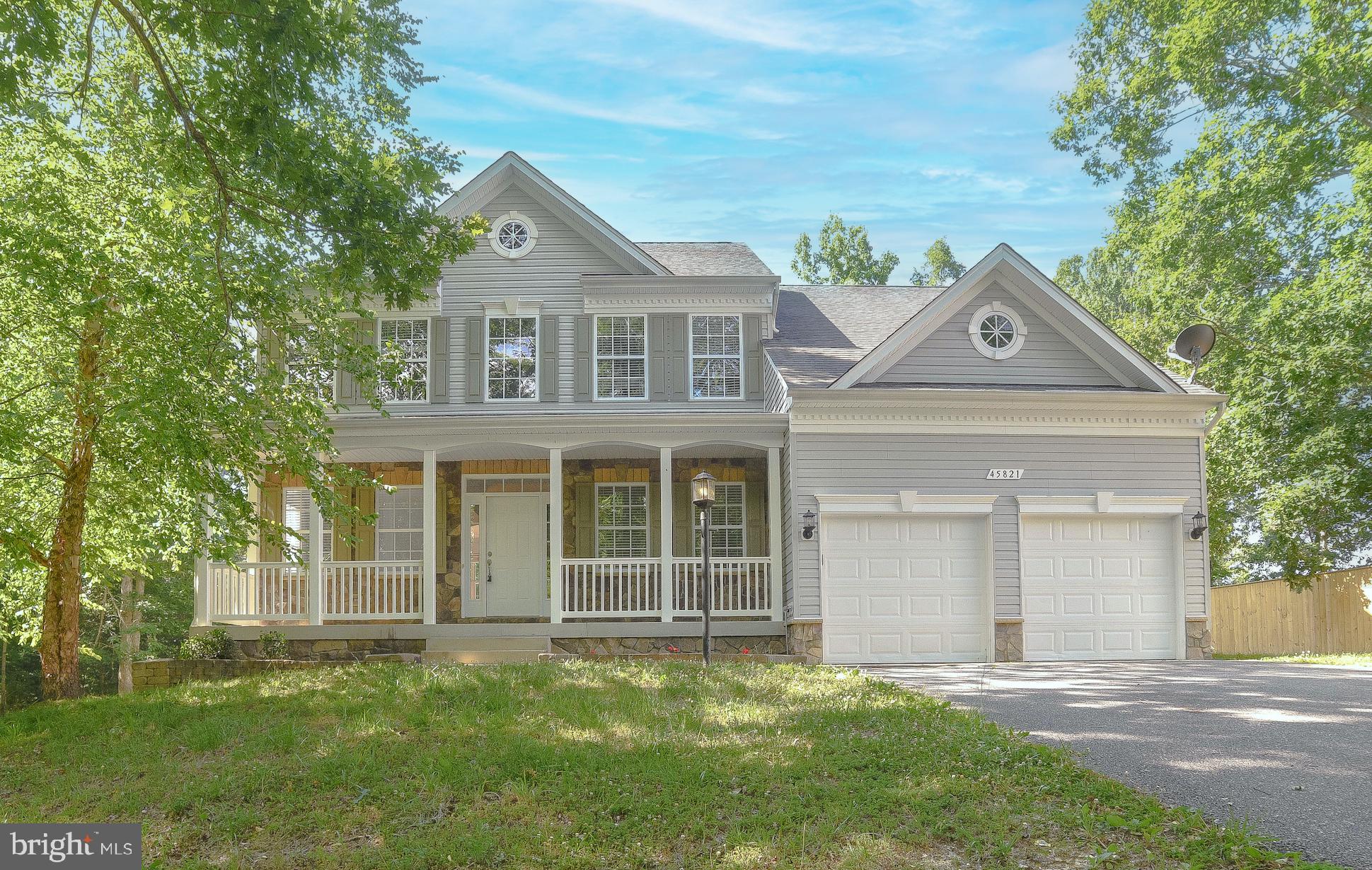 Now offering this fine 2-story Colonial with a walkout basement, tucked back in a private setting on .67 acres with pleasant wooded views all around. A graceful front porch leads you into an airy 2-story entry. 9' ceilings, freshly painted, stately rooms with unique angles and architectural features, make this a home to admire! The kitchen is a cheerful space with plenty of natural light, views of the spacious back deck, and an above-ground pool beyond. A kitchen to enjoy, with Corian counters, all new stainless steel appliances (dishwasher is on order), and lots of cabinets. The first floor has plenty of versatile space and great flow. Upstairs features a tranquil primary bedroom with an en suite bath, and an extra large walk-in closet, with three sizeable secondary bedrooms, a shared full bath, and an upper-level laundry room. The basement is partially finished, with a family/rec room area, and a full bath; could be a great playroom or homeschool room! Convenient location, and such a serene setting, just a few minutes from NAS Pax River. Circle this one on your list to see now!