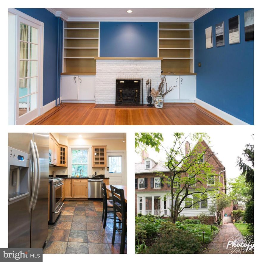 Fantastic End of Group in Guilford.  4 Bedroom 2.5 Bath with Detached Garage!Wood floors throughout the entire home.  Large living room with wood burning fireplace, all season spacious enclosed sun room, updated eat-in kitchen, stunningly renovated bathrooms, 2 large bedrooms on both upper levels, cedar closet, gorgeous landscaped yard and a detached garage!  Larger than some single family homes!