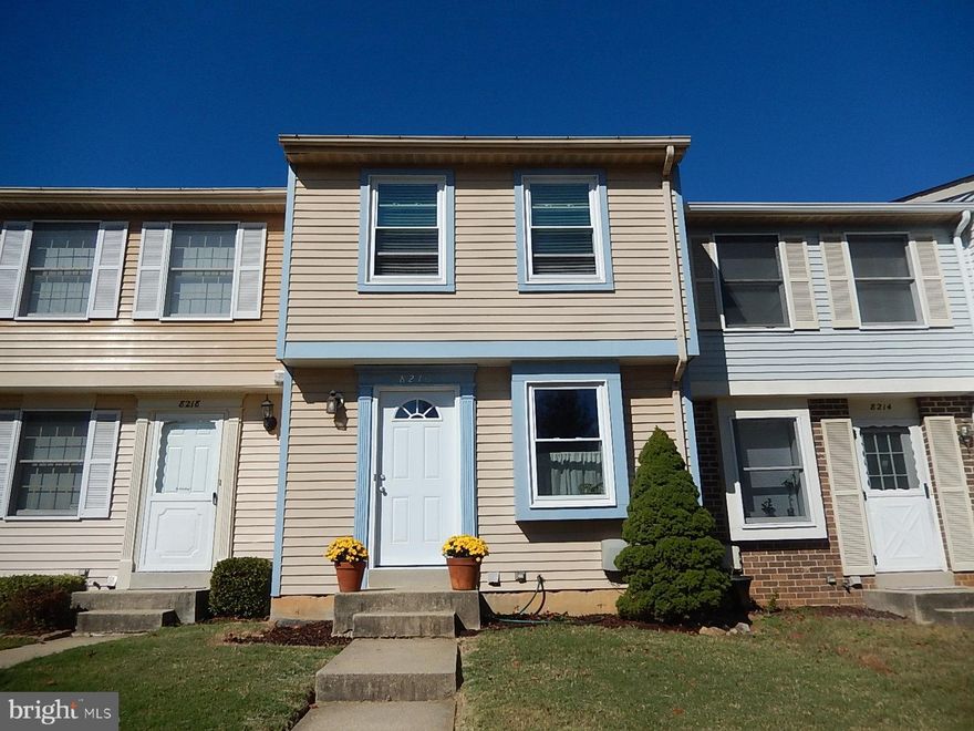 Move in ready town home with fresh paint and new carpet. Main level includes sunshine filled kitchen with pass through window to dining area. The living room sliding glass door takes you to the back yard and storage shed. Big bedrooms and a full bath with tub and shower upstairs. Room to grow in the unfinished basement with rough in bath and laundry area. Lots of parking and green space.