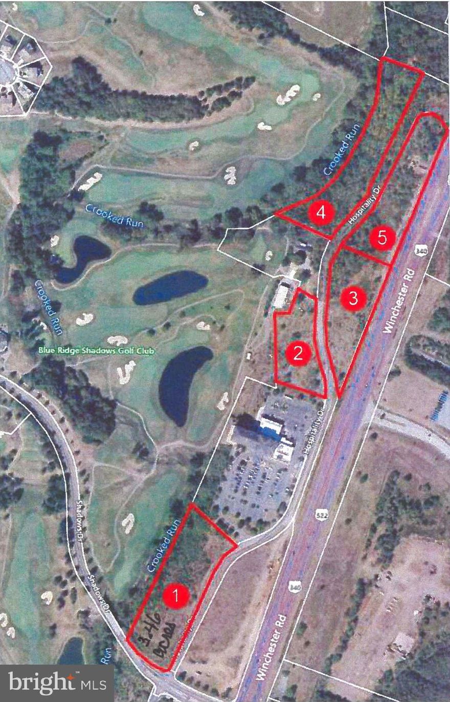 10.36 Acres Zoned Agricultural. Hotel & Restaurant next door to property.  Prime for Commercial Development with Excellent Access & Road Visibility.  Minutes from I-66.  Sale includes Tax Map #12-J-5, 6, 8 & 9