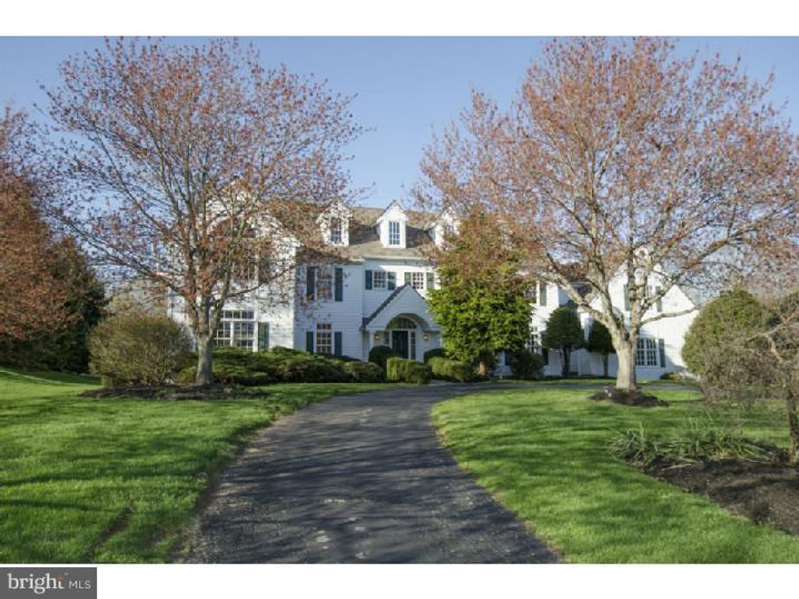 Special 5 bedroom, 3.2 bath home on 1.90 acre professionally landscaped lot meticulously maintained. Quality materials and craftsmanship are evident at every turn. Shows like a model. Special features include spacious formal room, extensive mill-work throughout, natural light at every turn, a gourmet kitchen a fabulous family room, sun room, library with custom built-ins, mud room with built-ins and access to pool, rear foyer with secondary front entrance and access to backstairs, a master suite with sitting room currently used as a gym, four additional bedrooms - one currently used as an office, a 2nd floor a laundry center, a finished lower level, hardscape patio, fabulous pool setting and so much more.