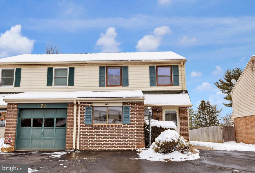 Welcome to 70 Orchard Ct in Royersford, PA.  This 3 bed 1.5 Bath home is move in ready and awaiting its new owners.   With fresh paint and carpet. The first floor has a nice sized family room with access to the dining room and kitchen.  There is a powder room and an additional flex space from the converted garage which can be used as an office or additional bedroom space.  Upstairs your will find 3 nicely sized bedrooms  and a full bath!  Attached to the rear of the home is a large enclosed sun-room and access to the back yard,  The fenced-in back yard is perfect for additional privacy, parties, or for pets.   Book your appointment now as the property will not last long!  The property is being sold "As Is," but inspections are welcome!