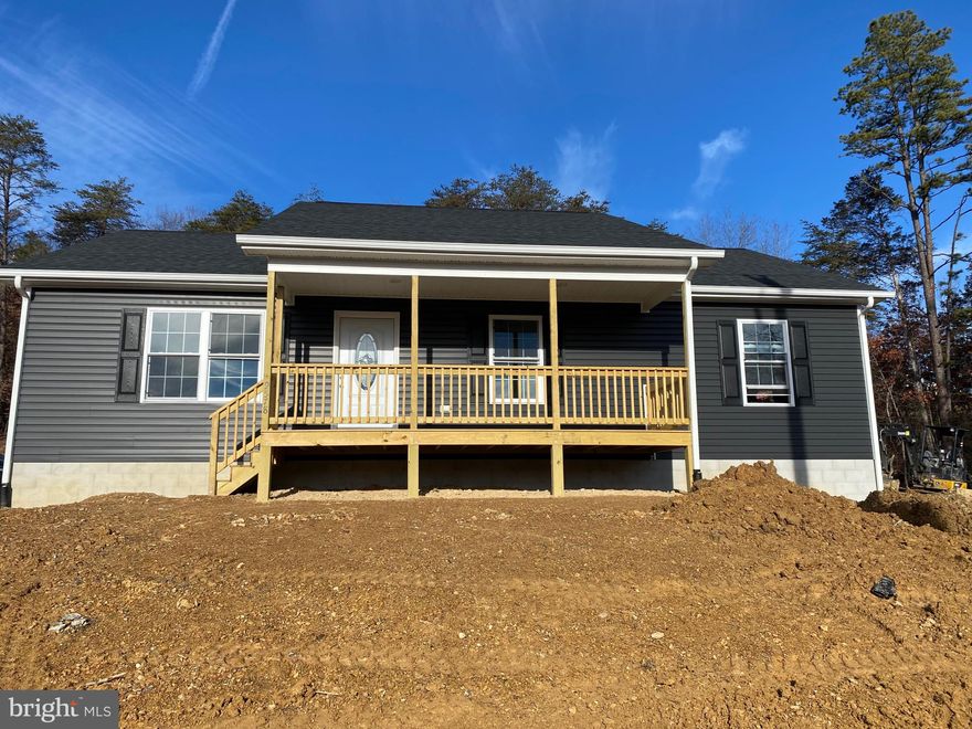 New Construction now well under way in the beautiful Fort Valley Va. 3 Bedroom 2 Bath ranch style with full unfinished basement to increase square footage. Sit on the front porch and enjoy the beautiful views of the Massanutten Mountains. Close to ATV trails, trout fishing stream and hiking trails and National Forest. Laminate flooring throughout. Laundry on the main floor. Walk-out basement. House is almost complete.