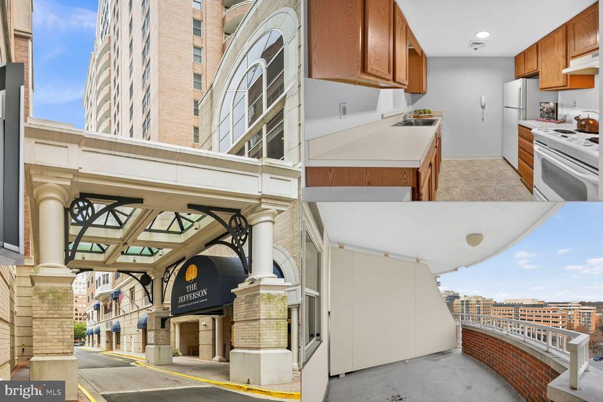 The Jefferson a Monogram Collection property from Sunrise Senior Living) was proudly voted "Best Senior Living Community" by Arlington Magazine readers in the 2023 "Best of Arlington" survey. The Jefferson, which is an independent and active senior community, is located in the heart of Arlington's Ballston neighborhood. When you arrive, you will feel like you have entered a luxury hotel. The Jefferson boasts in-house dining, housekeeping, transportation, pool/spa, fitness room, and other generous amenities in an urban setting with a walkability score of 97. The Jefferson is a 55+ community with a non-optional monthly fee that includes all amenities. The monthly fee for this unit is $4105.00/month plus a condo fee of $240.00/month. Enjoy your own piece of the Ballston skyline with this condominium which is the Franklin floor plan offering 1 bedroom, 1 bath. Beautiful 9th-story views.