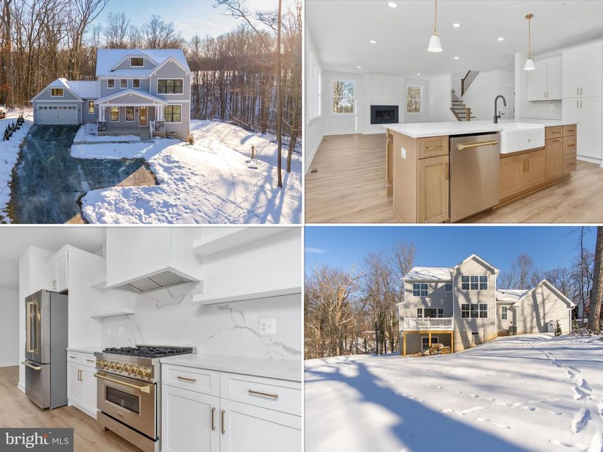 OFFER ACCEPTED - 2/8 OPEN HOUSE CANCELLED. Perched atop a hillside on a nearly 4 acre lot, this quality built arts & crafts home by local builder Laine Street Homes is clad with luxury appointments and offers beautiful views of the surrounding Countryside. Accessible via the spacious front porch, the main level includes a private office, formal dining room, a spacious family room with gas fireplace and large picture windows, and a morning/breakfast room that provides direct access to the trex deck. The gourmet kitchen includes a walk-in pantry, farmhouse apron sink, large island with breakfast bar, D'oro quartz countertops and slab backsplash, white and timber cabinetry with dovetail joints and soft-close drawers, and high-end Z-line appliances with 6 burner range and statement collection handle kit. The upper level features 4 bedrooms and 2 full baths. The primary suite includes a walk-in closet and a spacious bathroom with 7x6 spa shower with floor-to-ceiling tile and dual shower heads. The walkout lower level includes a large recreational room, third full bath, a finished bonus room and ample storage space. Additional features  7” LVP flooring, matte black hardware,   shake siding and stone column bases, 2x6 walls, 92% efficient HVAC system, 30 year architectural shingles, and much more.  All of this on a 3.79 acre lot with mature trees, a shallow stream and functional usability - a perfect setting to unwind and entertain guests. No HOA or restrictive covenants. This beautiful home will not last long, schedule your private showing today! Pre-Construction appraisal in December 2023 came in at $890,000.