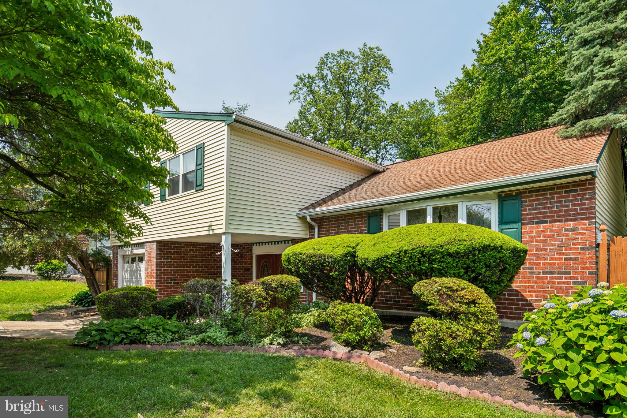 This Single Split Level home is in one of the most sought after neighborhoods. Suburbia in the city! Huge Lot, enhanced by park like surroundings, Front Yard with gardens, covered porch entrance thru Newer double doors into a spacious Foyer with 2 coat closets, vinyl floor, half Bath, Large Living Room with H/W Floor, Bow Window, Large Remodeled Eat-in Kitchen with Plenty of New Cherry Wood Cabinets,Granite counter tops, Breakfast Bar with granite counter top, C/T Back Splash, C/T Floor & New H/W Floor, Recess Lighting, Ceiling Fan, Refrigerator, Dishwasher, Garbage Disposal, Microwave, 5 Burner Gas Range, Sliding Glass Door to Rear Decks overlooking a picturesque rear yard, Family Room with Blue W/W, Ceiling Fan, Recess Lighting Crown Molding, bow window, Stone Gas Fireplace, entrance into Laundry Room with Washer and Dryer exit to side yard and entrance into Garage. 2nd Floor Hallway with H/W floor, Hall 3pc C/T Bath with access door to attic behind the shelves that slide to the left, Primary Bedroom with Tan W/W, Ceiling Fan, Large Walk in Closet and Primary Bath, 2nd Bedroom with Blue W/W, Ceiling Fan & Closet, 3rd Bedroom with Blue W/W, Ceiling Fan and Closet, 4th Bedroom with Blue W/W and closet, ( Please note that there is H/W Floor under the Bedroom Carpets), New Roof 11/12 with warranty that is transferable, 2 Sheds, Solar Panels on Roof that are leased , Gas Heater New 9/26/22, New Central Air 9/26/22, New 200 amp 2/25/14, Newer Sliding, Replacement Windows T/O House just needs some TLC.