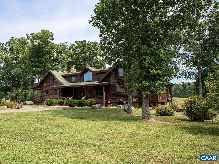Set in a private and peaceful setting, yet not remote, this beautiful country property offers the kind of space & privacy that?s increasingly hard to find. A six-stall stable & four fenced paddocks provide excellent infrastructure for horses, while the surrounding open land, wooded areas, & natural landscape create an ideal environment for a small farm, outdoor recreation, or simply enjoying a slower pace of life. A large workshop, four-bay equipment storage shed, and a  hay barn further enhance the property?s functionality, offering ample space for projects, tools, and the day-to-day needs of farm life. The spacious & thoughtfully updated log home provides both comfort & character, highlighted by a large country kitchen with top of the appliances and a woodstove that naturally becomes the heart of the home. Two additional cottages offer flexibility for guests, extended family, or a private retreat space, enhancing the property?s versatility. Whether your interests include gardening, horses, homesteading, working on projects, or simply enjoying nature, this property supports a wide range of lifestyles.,Soapstone Counter,Hickory Cabinets,Fireplace in Kitchen