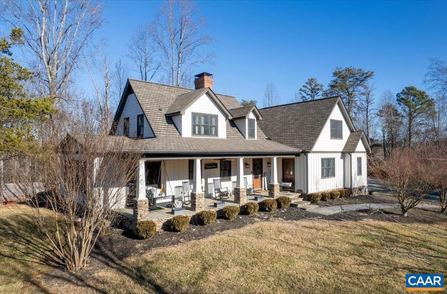 Set on 5 beautifully landscaped acres, this spacious 3-bedroom home offers privacy, character, and exceptional versatility. This home has a timeless look, complemented by a welcoming front porch and an elevated setting on a gentle knoll.  Inside, you?ll find generously sized rooms, two wood-burning fireplaces, recently updates include new decking, appliances, improvement to the driveway, and conditioning the crawl space. The expansive first-floor primary suite provides comfort and convenience, while two large second-level bedrooms share a full bath.  A long, winding driveway leads to the home, enhancing the sense of privacy and retreat. The detached, oversized three-car garage includes a finished apartment above?ideal for guests, extended family, or rental income.  Set well away from the main residence with its own separate driveway is a 2,300 sq ft barn featuring a concrete floor, multiple bays, and electricity?perfect for hobbies or storage. The property extends to Redbud Creek, adding natural beauty and recreational appeal. The current owner has done extensive clearing and tree work to really make this an exceptional place.   A truly unique offering in a fantastic location.,Fireplace in Family Room,Fireplace in Living Room