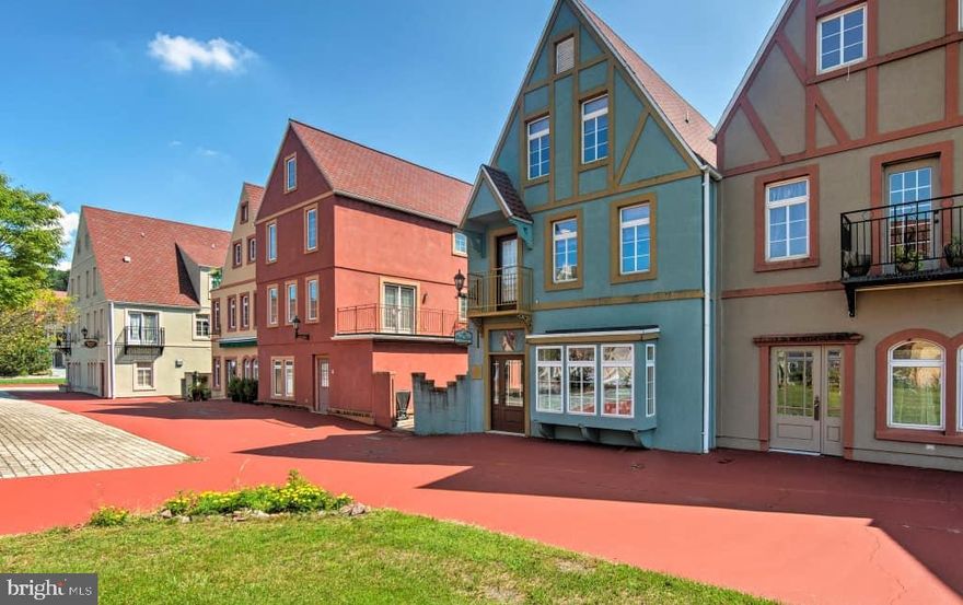 Live in and also have commercial space in the very unique and lovely Stoudtburg Village.  Close to major roadways including the PA turnpike.  Enjoy this lovely 3 bedroom 2.5 bath home with courtyard, 2 car garage, geothermal heat and central air, large bedrooms and 2 balconies.  Walk to eateries and shops or sit and enjoy the lovely fountains.