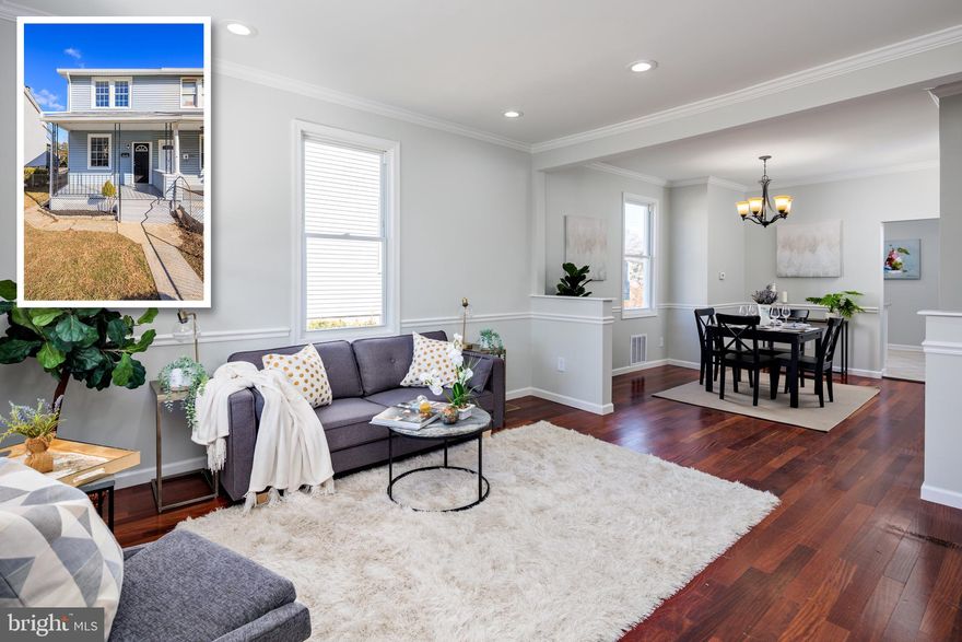 BEAUTIFULLY UPDATED SEMI-DETACHED HOME! Enter into a light filled living area with new luxury vinyl plank flooring that seamlessly runs through the living and dining areas.  The kitchen has been remodeled with custom white shaker cabinetry, granite countertops, and stainless steel appliances.  Upstairs you will find three spacious bedrooms and an updated full bathroom with custom ceramic tile.  The basement has been partially finished and features an additional large living area.  Enjoy relaxing outdoors on your peaceful and quiet back deck or on your front porch.  The whole home has just been freshly painted and features many updates so it is ready for you to move right in.  House is vacant and easy to show so schedule your showing today!