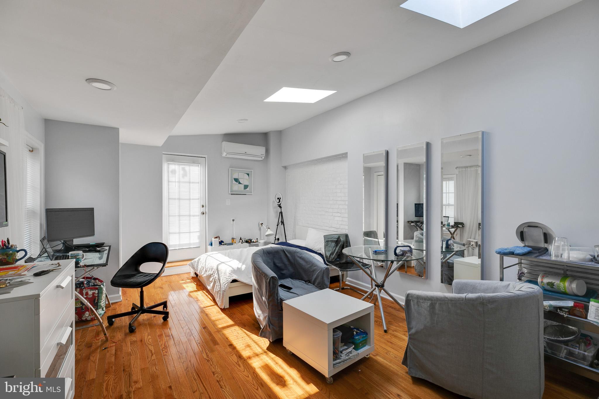 Please view virtual tours. 6 Units + 2 Car Parking right in the heart of the city. Unit 2R & 3R both have new private decks off the rear. Located in a prime location for the Avenue of The Arts, Jefferson Medical Facilities, Convention Center Events, and all the amazing amenities Center City has to offer. Only a couple blocks from the Broad Street Line, Whole Foods, Acme, CVS, Cafe's, Dining, Antique Row... this building is NEVER vacant. Currently managed in shorter lease formats of 1-6 months to accommodate special interests like Jefferson Residencies, each studio commands $1600+ per month.
The unfinished basement has a separate entrance at the front of the building and could be converted into storage or offices for additional income. Located directly across from Kahn Park and operated with 6 rental licenses + 2 car rental parking. The building consists of 4 studio apartments and two 2 bedroom 1 bath units.
The laundry is in the basement.