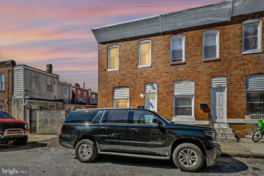 Back on market! The upper front and back bedrooms, along with the basement front bedroom, can fit a king sized bed. The middle upper bedroom and basement back bedroom could fit a full bed in the corner. The main level front bedroom could fit a single bed. The full bathroom on the main level is a walk in shower, the bathroom on the upper level is a shower/bath combo. None of the bathrooms have mirrors. On street parking is available, I've not ever had an issue with finding a spot close by. We have updated flooring in the upper levels general areas and bedrooms within the last month, basement within the last year. There is a fully enclosed back yard, and, as an end unit, this is larger than the other properties on the block.