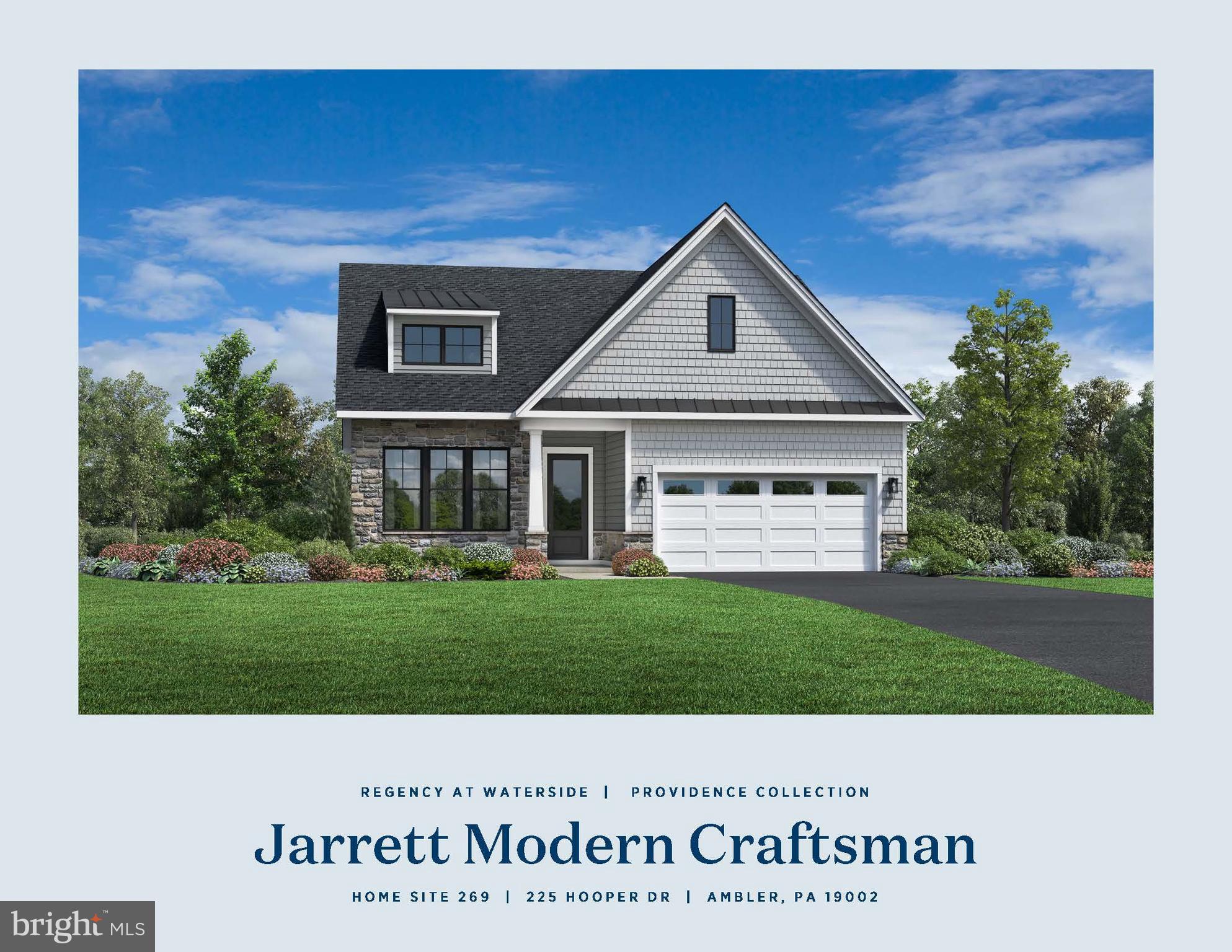 Welcome home to Regency at Waterside, and the popular Jarrett design. This Quick Move-In Home is available for Fall occupancy. Open concept layout lends itself to todays preferred way of living featured in our Providence Collection. This home design boasts 2 bedrooms on the main floor as well as two full baths, and office. The main living area is perfect for entertaining or family gatherings as it flows from your new gourmet kitchen and casual dining area to your rear covered deck for Summer -time get-togethers. The highlight of our community is our 10,000 square foot clubhouse featuring an indoor pool, bocce courts, putting green, dog park and so much more. Price shown reflects generous builder incentive already applied.