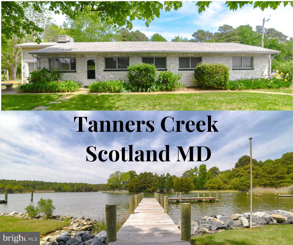 Located on Tanners Creek in picturesque Scotland and just in time for summer! Invite your friends and family because this home has 5 bedrooms and 2 baths! The living room and kitchen are open to include everyone and flows easily into the dining room with vaulted ceiling and water view.
You'll likely spend most of your time outside cooking on the brick grill and picking crabs gathered around the outdoor table. The L shaped pier is the perfect spot to launch kayaks, bird watch or fish. There are 2 additional outbuildings to store your fishing and crabbing supplies and boats. The home has been updated with a new hot water tank, dishwasher, washer dryer, carpet and paint and the roof and pier are only 2 years old. Even better is that the septic has just been replaced with tanks totaling 5550 gallons.
If you are looking for a home to share with vacationers you'll appreciate that the bedrooms can all accommodate multiple beds and the primary suite located at the end of the hall has it's own bath and walk in closet and is large enough to have a sitting area away from others.
Only minutes from Point Lookout State Park where you can launch a boat, swim and fish or visit the lighthouse, and nearby winery and restaurants with amazing local seafood and views. You'll also enjoy historical St. Marys City and college with numerous events throughout the year.