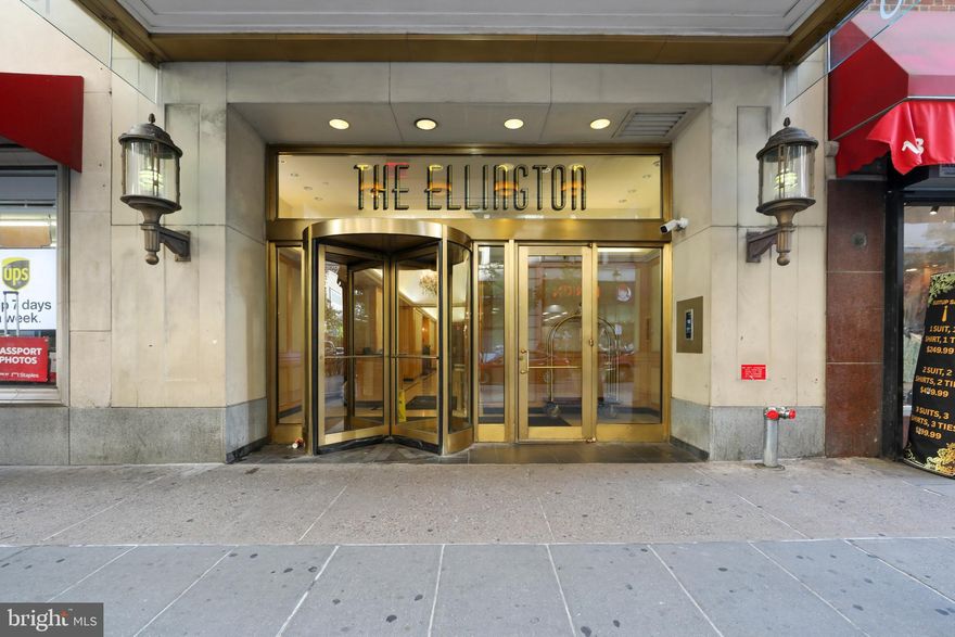 Luxury Living in Rittenhouse Square ✨
Welcome to The Ellington—a premier historic high-rise where timeless elegance meets modern comfort.

This spacious 1-bedroom, 1-bath residence offers 845 sq. ft. of open-concept living with hardwood floors, oversized windows, and beautiful natural light throughout.

The sleek, modern kitchen features stainless steel appliances, built-in microwave, oven/range, refrigerator, dishwasher, and disposal. An in-unit washer and dryer provide everyday convenience.

Residents enjoy top-tier amenities, including:
• 24-hour concierge & doorman
• Fully equipped fitness center
• Pristine, beautifully maintained common areas

All just steps from Rittenhouse Square, surrounded by the city’s finest dining, shopping, and cultural attractions.

✨ Special Bonus: Seller will cover one year of parking at a nearby garage with an acceptable offer.