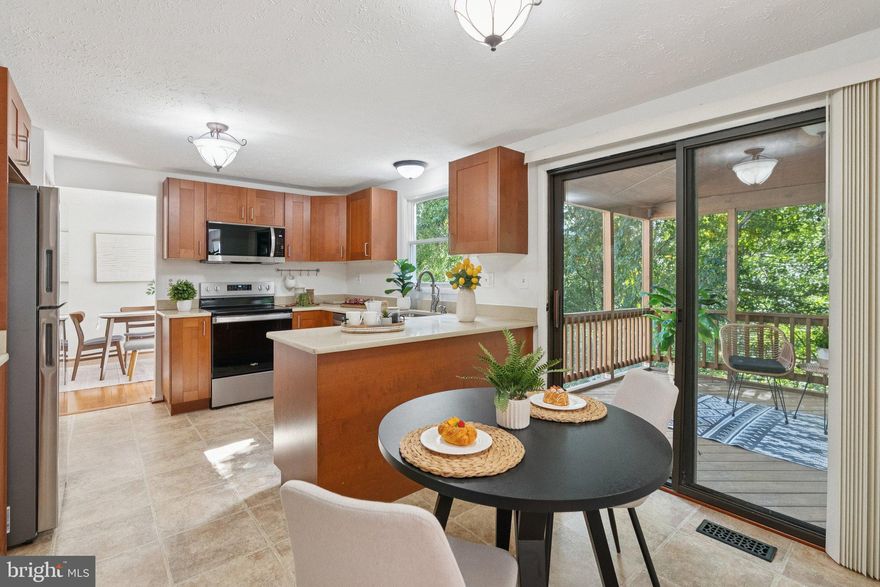 Here it is - a truly beautiful end of cul-de-sac  -1/2 acre - classic colonial home in Plantations!  <br><br> Are you dreaming of a home in a private wooded setting? This is it! NO neighbors in your backyard because the home is on the edge of the Damascus Regional Park! Amazing forest views! <br><br> Living in this updated home will be a breeze -- especially from the mature trees & scenic views!   Loving life outdoors is easy here on a 1/2 park paradise! The screened-in porch is made for enjoying all year long!   Outdoor dining is easy - game playing on the deck- book reading or birdwatching can be enjoyed in your sheltered treehouse!  There are no neighbors in the backyard and the view is nature-filled stunning! <br><br> House has been wonderfully cared for by original owner!  Highlights: 2-car XL garage, 4 bedrooms on upper-level w/ 2 full baths -- spacious living room, dining room & family room - Plus the Amazing Screened-in Porch & Deck. <br><br>Tons of Attention to Details!!  Everything checks off for the new homeowner!  Updates throughout:  kitchen & baths, brand new kitchen appliances, new hot water heater, new radon remediation system, roof installed 2022, just freshly painted, HVAC system replaced 2024.    The lower basement level does have outside access & is unfinished -- but HUGE -- awaiting your custom designs for another bedroom, office, playroom, theater! <br><br> Very friendly & fun all-ages neighborhood with community/ activity / pool center - sports courts - walking trails - special events.