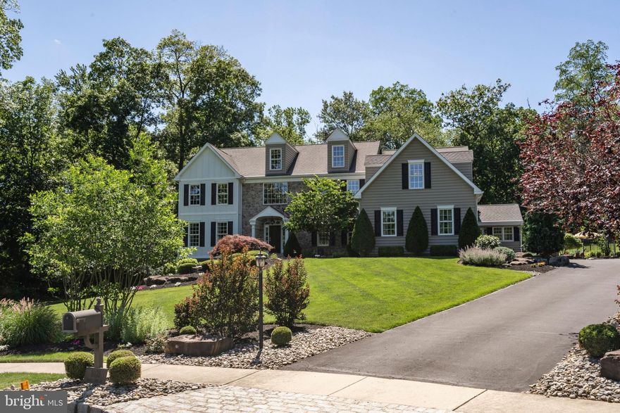 Perfectly planned and executed.  This absolutely stunning turnkey 4 bed 4 full 1 half bath Valley View Colonial home offers the utmost class, sophistication and attention to detail at every turn.  The current owners have spared no expense on finishes both inside and out.  Perched on a perfect 2.2 acre level lot at the end of a quiet cul de sac, offering a luxury lifestyle we don’t see too often.   This professionally manicured property boasts entertainment and living space for both rain or shine.  You get to enjoy your own resort with a covered and dry patio with a TV immediately off of the kitchen and family room with oversized windows that overlook the loveliest oasis to include the hot tub, pool with waterfalls and the most spectacular and private grounds.  The outdoor kitchen has built-in grill, burners, refrigerator, freezer, and grill rotisserie accessories that have all been recently updated. There is extensive exterior cast ground lighting throughout the pool area, walkways and backyard lights recessed in the natural woodland. This includes Alliance BT Customizable decorative, seasonal color options. Come play in the updated fresh sandbox! A brand-new basement slider accesses the finished basement to the yard where the fun continues. The stucco has been replaced and updated with high end siding (2021). Beautiful new garage doors, new exterior trim molding and refreshed shutters have all been completed. This home has been freshly painted throughout the inside and the outside with high end carpeting. All of the outdoor light fixtures have been professionally restored and/or updated. The second floor deck that is accessible through the upstairs overlooks the incredible backyard, perfect for drinking your morning coffee in peace.  There are 2 laundry rooms!!! 1 is located right off of the pool area so no one has to drag their wet towels throughout the house. There is an expanded Butler’s Pantry and full bathroom which offers a great convenience for your pool guests.  The other laundry room is conveniently located upstairs. The master bedroom has a massive walk-in closet and gorgeous tiled bath. All other bedrooms have built-in closet systems, fresh carpet and paint. All of the windows, inside and outside, have been professionally cleaned. All of the electrical equipment has been assessed for code updates and all hardware updated by a licensed professional. The roof is in excellent condition with a 9 additional year warranty guarantee that is transferable to the new homeowner. Heater/Air-conditioning unit replaced in 2019. There is a full attic for storage and/or potential future 3rd floor. There is a battery back-up on the sump-pump. If you are looking for a home that offers you a particular lifestyle, this is it.  The owners of this home had a clear vision for their family and the joy a home can bring, and for that, they have beautifully executed this vision.  Take advantage of all their love and care and be forever proud to call this home.