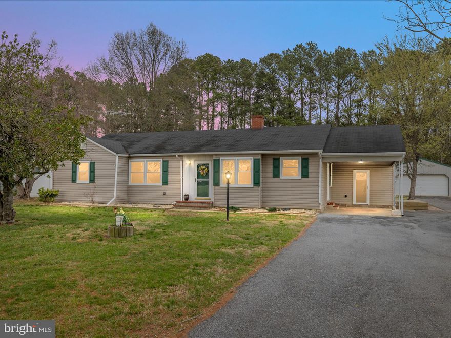 Welcome to 208 Ewingtown Rd, a beautifully updated home located in a peaceful country setting. This delightful residence boasts over 1500 square feet of thoughtfully designed living space, featuring four spacious bedrooms, two updated bathrooms and a large detached 24'x24' garage with heat and electric on a spacious .45 acre lot.

Step inside to discover a welcoming interior adorned with beautiful hardwood floors. The heart of the home, the kitchen, has been tastefully renovated to include sleek stainless steel appliances, quartz countertops, upgraded soft close cabinets, undermount deep kitchen sink and beautiful tile backsplash, making it a chef's dream. The kitchen flows seamlessly into the family room - a perfect spot to relax at the end of the day. Four large bedrooms and 2 full bathrooms provide plenty of space for everyone. The large detached garage provides ample storage space. Updates include a freshly painted interior, new Thomas Creek windows (2023) with transferable warranty, new electric range and dishwasher (both 2024), refrigerator (2023), encapsulated crawl space, updated bathrooms and updated lighting throughout. 

Outdoor enthusiasts will appreciate the relaxing deck and generous backyard, perfect for unwinding and entertaining alike. A serene walking trail located behind the house offers an ideal spot to enjoy the peaceful surrounding views of the neighboring farm and pond. Or enjoy the beautiful country sunsets from your front door.

This home combines modern amenities with timeless charm, providing a perfect backdrop for creating lasting memories. Conveniently located between Centreville and Church Hill. Don't miss the opportunity to make 208 Ewingtown Rd your own.