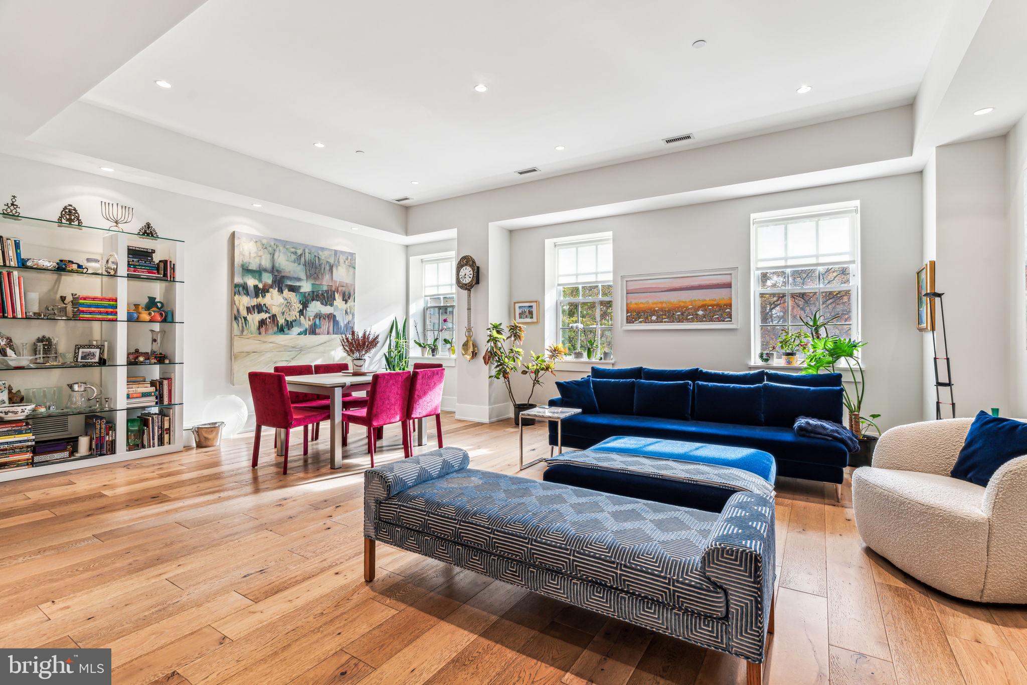 Custom one bedroom plus den, two and a half bathroom overlooking Rittenhouse Square at The Alison. This sun-drenched home offers European oak hardwood floors and oversized windows throughout. The open concept great room is showered in light from large windows overlooking Rittenhouse Square and enjoys ample space for multiple living and dining layouts. The open kitchen features high-end appliances, including a Sub Zero refrigerator with bottom freezer, Wolf gas range, Miele hood, Wolf oven and microwave, Miele dishwasher, and Franke sink with satin nickel faucet with pull out spray/disposal. The luxurious primary suite enjoys two walk-in closets and an ensuite marble-appointed bathroom with double vanity, glass enclosed walk-in shower and soaking tub. The den is generously sized, with potential to be utilized as second bedroom. The second marble-appointed bathroom has a single vanity and glass enclosed walk-in shower. There is a stacked Maytag washer/dryer in the unit. The Alison is a luxury rental building on the north side of Rittenhouse Square. With only 19 homes, this boutique building is one of the most exclusive addresses on Rittenhouse Square. The Alison redefines sophisticated residential living in Philadelphia. In keeping with the prestige of its Rittenhouse Square location, the residences were all designed by the renowned Joanne Hudson Associates. Residents of the Alison enjoy the security of a 24-hour doorman and can use some of the amenities of 10 Rittenhouse for an additional fee.