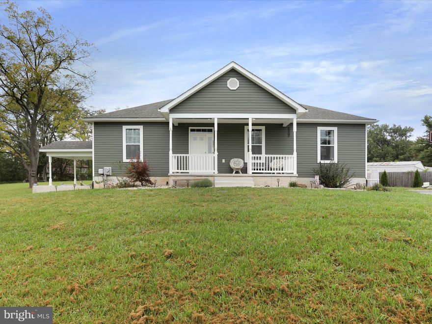 ***Home is back on the market at no fault of the seller.
No need to wait for new construction!  Take advantage of this almost new  home and one level open living rancher that features a split bedroom plan, fully equipped kitchen w/ island and granite counter tops open to dining and living room space featuring cathedral ceilings. Master bedroom suite with walk-in closet and full bathroom w/ oversized 5ft. walk-in tiled shower. Finished basement with a half bath  and  a hidden safe space that can be used for storage or canning vegetbales. There is a 6x20 front porch and rear 10x16 trex deck overlooking wooded rear lot and a paved driveway. Unrestricted offering a perfect place in WV for your small farmette! Some added features include a very nice shed with electric run,  window AC unit and a plug in for your camper.