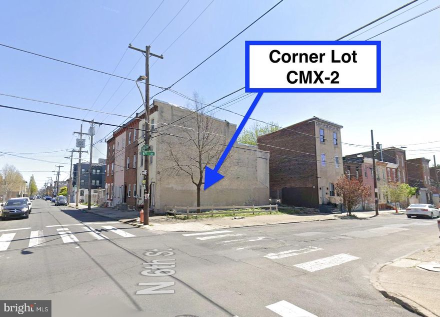 CORNER LOT AND CMX-2! ATTENTION Investors and Builders!! Great opportunity in one of the fastest-growing zip codes in Philadelphia! LOCATION LOCATION LOCATION...get in now while you still can. This area has tons of development! The PERFECT sized property is 16 FEET WIDE and 60 FEET DEEP!! This is a can't miss opportunity. Bring your offers fast, this one won't last long!
