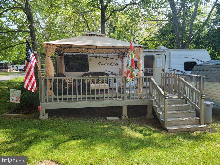 One lot located in Indian Acres Campground. 2013 Winnebago Sport Creek with 1 bedroom, 1 bath, 10x20 deck to enjoy on those summer evenings with the party lights on. Included in the purchase is an  8x10 shed A Per Cecil County you are only permitted to stay 150 days a year no more than 100 consecutive days. Pool open Memorial day through Labor day with lifeguards on duty. Boat ramp open year round as is the campground and convenience stations. Come check it out. I'm happy to show you every feature of this happy place community.