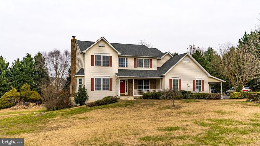 Welcome to this stunning colonial located at 910 Busters Ln in the charming town of Owings, MD. Built in 1997, this home offers a perfect blend of traditional charm and modern amenities. With 5 bedrooms, 3 full bathrooms, and 1 half bathroom, this home provides ample space for comfortable living.  Complimentary to all the upgrades the natural light that this house provides makes it a true oasis. Spanning over 3,800 sq ft above grade finished living space, this home features a spacious and open floor plan that is perfect for entertaining guests or simply relaxing with your household. The main level boasts a large living room with a cozy fireplace, a large formal sitting area, a formal dining room/library, and a gourmet kitchen with beautiful Quartz countertops. Just off the laundry enjoy a beautiful  home theatre perfect for game day/movie night or entertaining guests. (Projector, Sound system included with sale)The upper level of the home is where you will find the luxurious master suite, complete with a walk-in closet and a spa-like en-suite bathroom. 3 additional large bedrooms and a full bathroom complete the upper level of the home. Descend the stairs to find the large recently finished basement with a bedroom, full bathroom, and 3 large storage areas. Outside, the home sits on a sprawling lot that spans just under 2 1/2 acres of generally flat land providing plenty of space for outdoor activities, a place to store for your 5th wheel or travel trailer and enjoy the beautiful natural surroundings. The backyard features a deck and a covered gazebo, perfect for summer barbecues, holidays parties or enjoying your morning coffee. The Spacious 2 car garage allows for working space. Located in the desirable town of Owings, MD, this home offers the perfect combination of privacy and convenience. With easy access to shopping, dining, and major commuter routes, this home is perfect for those looking to escape the hustle and bustle of city life while still being close to everything you need. Don't miss your chance to make this house your home!.