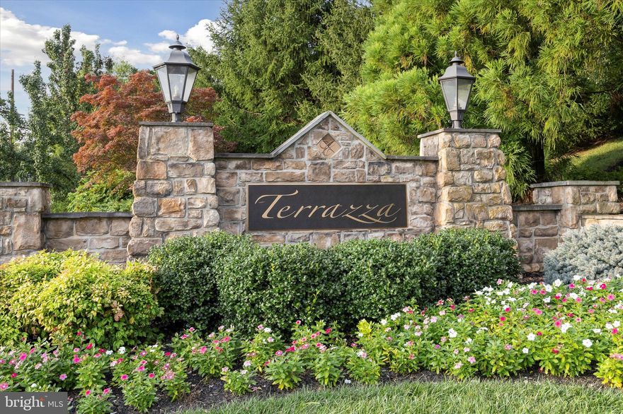 Enjoy elegant living in every inch of this stunning 3200 square foot Ellington Penthouse model. This 3 bedroom 3.1 bath home is where maintenance ends and freedom begins in the popular Terrazza complex. Newtown Square is a happening place with world class medical facilities, newly built shopping areas, and destination dining. That this unit is a place with space is obvious from the minute you walk in the door. The grand foyer greets your guests with convenient coat closet and powder room. Step into the open concept kitchen/ dining / living room, This sun drenched area is the result of huge beautiful windows, and nearly 12 foot ceilings accented by crown moldings. The focal point of the living room is the gas fireplace, and the French doors open to a corner terrace with amazing panoramic views. The custom built in cabinet in the corner offers lot of storage. The dining room with an elegant chandelier and beautiful wainscotting is just the place for large family gatherings or intimate dinner parties. The beautiful hardwood floors continue throughout this main living area. 

The cook in the family will love the kitchen. Granite countertops with breakfast bar opening to the living room facilitates gracious entertaining. Recessed lighting, stainless steel appliances, double oven with convection cooking and a gas cooktop are the tools of the trade. Large pantry closet, ample cabinetry with easy close drawers, and plenty of counter space. Not to mention the breakfast area with the table situated beneath the window facing the morning sun.

Walk down the hall  and see the large office with beautiful French doors that close for privacy. Did someone say they need to work from home? To the right is the spacious guest bedroom. Guests will feel pampered with a private bath and a step in shower, linen closet and huge walk in closet.  Next is bedroom number three. And across the hall is the bathroom with tub/shower combination. All the bedrooms are carpeted for quiet and comfort. 

Saving the best for last is the main bedroom.  A true oasis with nearly 12 ft ceilings, crown moldings and access to a private terrace. The breathtaking panoramic view from this top floor is one of the best in Terrazza.  Look at the wall of windows that bathe this room with light, but the custom Hunter Douglas shades with remote will give you all the privacy you crave. In fact all windows in this unit that do not have draperies have these custom shades installed. The two sided glass fireplace opens to the cozy sitting area/ exercise room with yet another custom built in storage closet. As you would expect the impressive spa like  ensuite features a soaking tub, separate step in shower and granite counter top with double sink vanity. Two large walk-in closets are found in this area in addition to mirrored dressing area. and yet another linen closet.  
The large bright full size laundry room is adjacent.This is where you will find the mechanicals and  a service exit to the hallway. The storage area for this unit is found here in the fourth floor hallway.

So many upgrades in lighting, high end ceiling fans, and custom window treatments, and all these features stay with the unit. Two deeded underground garage parking spaces are included.  Terrazza offers plenty of open guest parking, and every amenity you would hope for. Beautifully designed club house with fitness center, and steam room. Outdoor walking trails, pool, tennis court, and pickle ball court. The impressive main entrance to this building is flanked by beautiful landscaping and a courtyard with a fountain. This is a pet friendly building. The HOA  is responsible. for common areas, water, trash, snow removal, master insurance and the beautiful landscaped grounds. If elegant one  floor living with no outside maintenance is what you are looking for, then it is time to come home to 444 Cornerstone Drive.