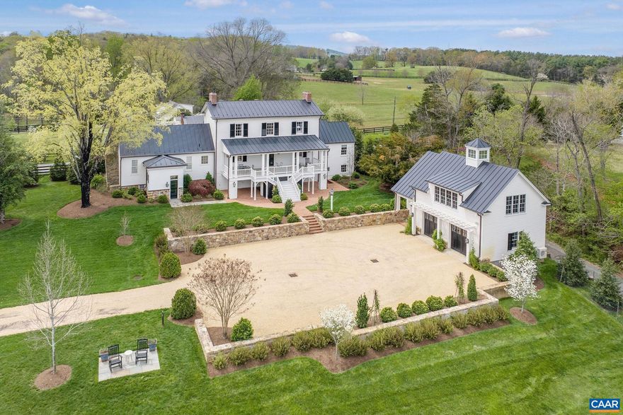 With incredible taste and vision, the current owners of this historic gem undertook a multi-million dollar renovation and addition from 2019 to 2022.  The result is a lavish, 100% turn-key small estate under 10 minutes from Charlottesville that respects the home's early 19th century charms yet adds all of the luxuries of one built in the 21st century. Period features incl' 7 working fireplaces, high ceilings, wonderful light quality and charming patina at every turn.  Please see the attached, long list of enhancements the renovation includes.  Extraordinary marble selections in bathrooms and laundry room, amazing trim work, reclaimed floors, new windows and systems to name just a few.  A freestanding garage with guest suite or gym above, large, heated salt water pool and garden with incredible potting shed enhance the offering.  Master landscape plan by Rachel Lily includes extensive hardscaping and endless native species (boxwoods, magnolias, azaleas, hydrangeas, japanese maples, crepe myrtle). This statement property lives and entertains fabulously, year round!,Fireplace in Bedroom,Fireplace in Dining Room,Fireplace in Family Room,Fireplace in Great Room,Fireplace in Kitchen,Fireplace in Master Bedroom,Fireplace in Study/Library