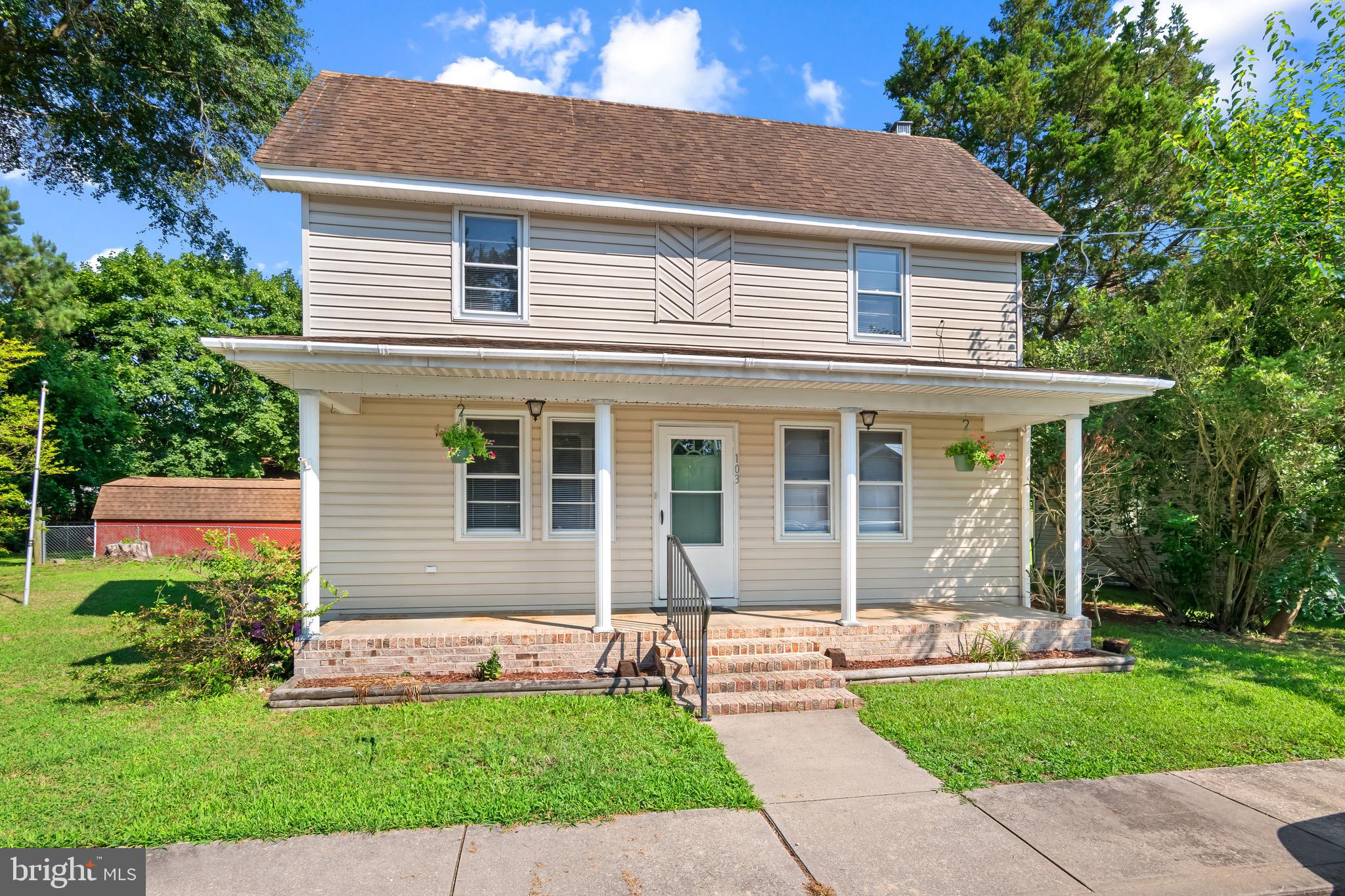 Welcome to this well-loved home in the heart of Hebron, MD—filled with decades of cherished memories and ready for a new chapter. For years, this was the seller’s mother & father’s home, a place filled with warmth, laughter, and countless family moments. Now, it's ready to embrace a new family and the memories still to come. From the inviting front porch to the traditional layout with dual living spaces—one warmed by a cozy wood stove—this home radiates comfort. The large kitchen and dining area, perfect for gathering, leads to a screened-in porch made for crab feasts, quiet mornings, and sunset conversations. Upstairs, you’ll find three spacious bedrooms, including a primary suite with a bonus room that once served as a sunny little office—just waiting to become the walk-in closet of your dreams. Freshly painted, newly carpeted, and lovingly maintained, this home is move-in ready. With a backyard made for play, a deck for grilled, a large 2.5 car detached garage (w/ a finished attic), a large shed w/ electric, it’s truly a special find in the town of Hebron. Come fall in love and start your next chapter here.
