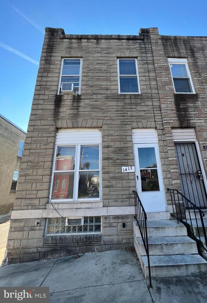 MAJOR REHAB NEEDED - Sold AS-IS with NO REPAIRS. Great investor opportunity to REHAB a 3 bed, 2 full bath corner row home with a gated backyard- that can be turned into a parking pad!  Close to Johns Hopkins Hospital, downtown, and the expressway. (Estimated Sq. Ft. to be verified) by Buyer) Schedule your tour today!