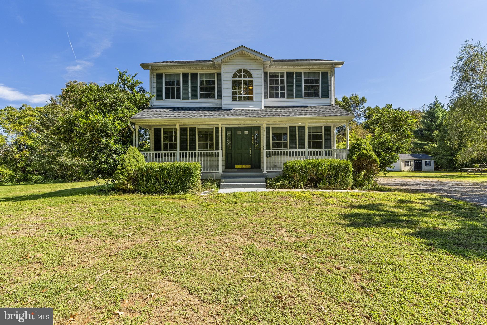Welcome home to this beautiful 3 bed, 2.5 bath Cape Cod Colonial in Chestnut Acres! Your own private getaway, nestled on over 3 acres of land surrounded by serene green views and trees. Beautifully landscaped with foundational bushes and trees, you'll instantly feel at home as you walk up to your covered front porch - a perfect place to enjoy a warm beverage on a cool morning! Walk into a light and bright two story foyer and the main level that features pillars framing the entrance and hardwood floors that flow throughout. Entertain guests easily with the living room to the right and the formal dining room to the left. The spacious kitchen features recessed lighting, plenty of counter and cabinet space, and a double sink with window view. Also features a floor to ceiling cabinet pantry, and white and black appliances. Enjoy everyday meals in the neighboring breakfast nook with gorgeous bay window giving peaceful views into the backyard. Relax afterwards in the family room that features chair railing and cooling ceiling fan. Glass door opens up to the raised deck and the open backyard - the ideal place to host a summertime BBQ! Main level is rounded out by a half bath. Retreat upstairs to the main bedroom that features plush carpeting, cooling ceiling fan, and an en-suite bathroom with soaking tub, stall shower, and access to the walk in closet. The remaining two bedrooms both feature plush carpeting, cooling ceiling fans, built in shelving, and chair railing. A hall bath with tub shower combo completes the level. The lower level features carpeting, tile ceiling, shiplap walls and a large open space - perfect for additional living area or rec room. Laundry room features full size SAMSUNG washer and dryer. Also features a full size freezer. Backyard features a separate guest suite, and two storage sheds. Updates include heating/cooling, roof (4 years), flooring and carpet (June 2021). Near multiple shopping and dining destinations, and 5 minutes away from water! Close to Richmond, DC and National Harbor - you do not want to miss this one!